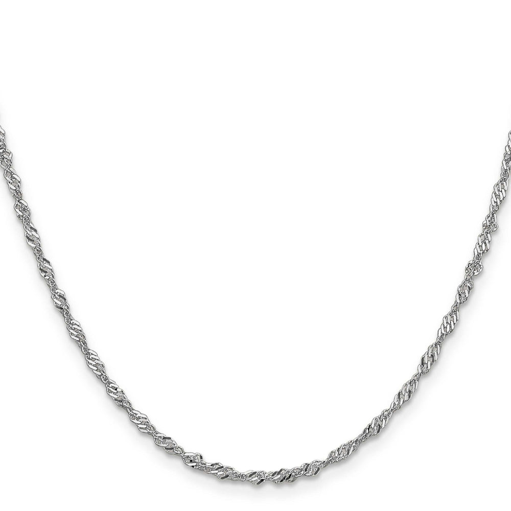 Lovely Rita's Chains 14K White Gold Singapore 10-inch Chain Bracelet