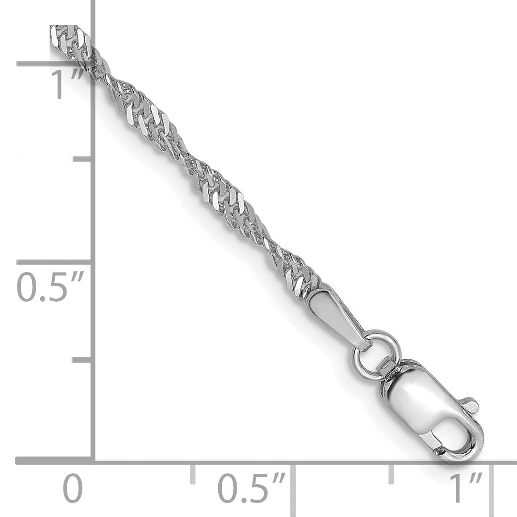 Lovely Rita's Chains 14K White Gold Singapore Chain
