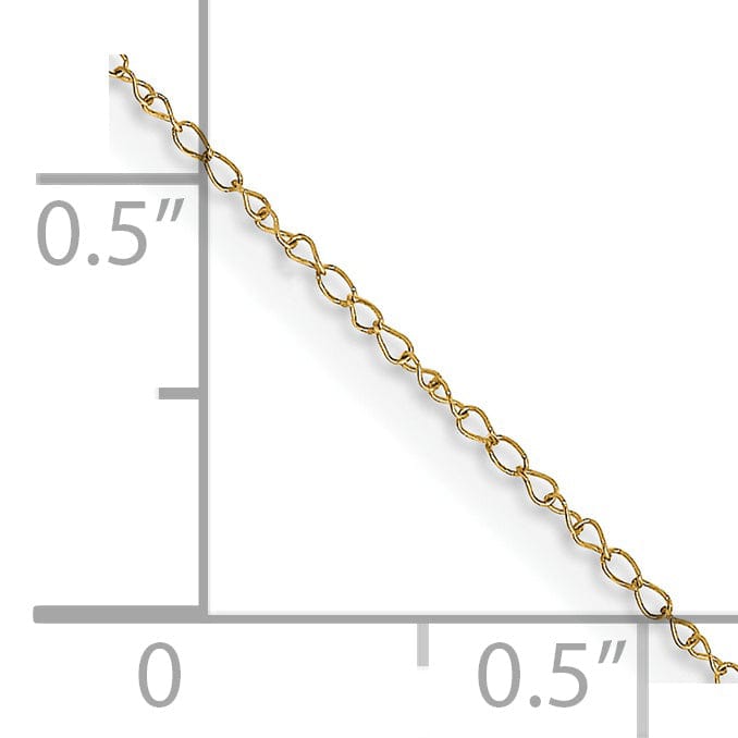 Lovely Rita's Chains 14k Yellow Gold 0.42mm Carded Solid Curb Chain