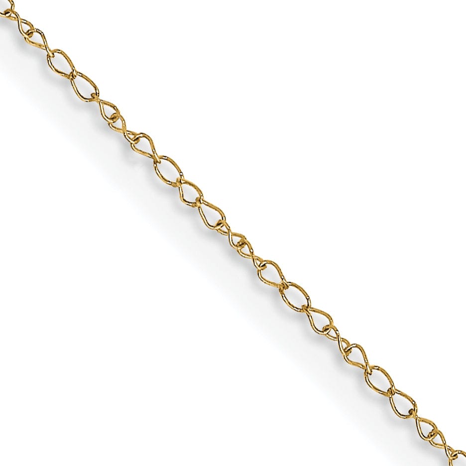 Lovely Rita's Chains 14k Yellow Gold 0.42mm Carded Solid Curb Chain
