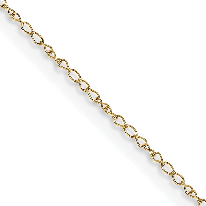 Lovely Rita's Chains 14k Yellow Gold 0.42mm Carded Solid Curb Chain