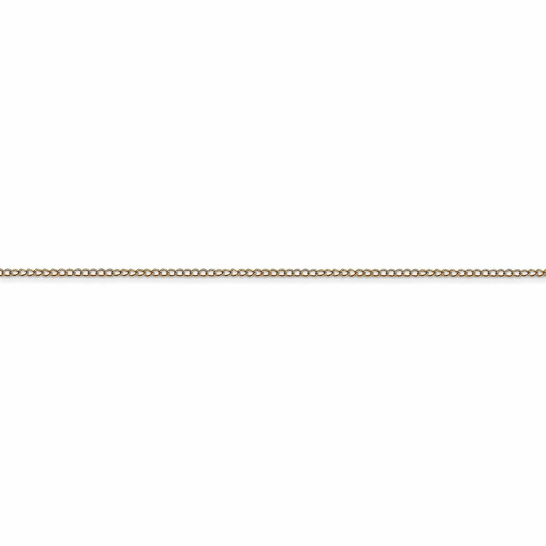 Lovely Rita's Chains 14k Yellow Gold 0.5-mm Wide Carded Solid Curb Chain