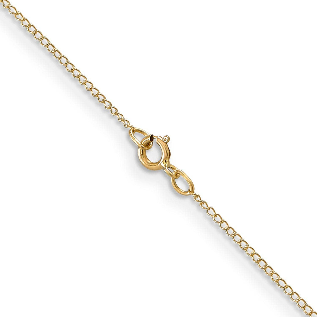 Lovely Rita's Chains 14k Yellow Gold 0.5-mm Wide Carded Solid Curb Chain