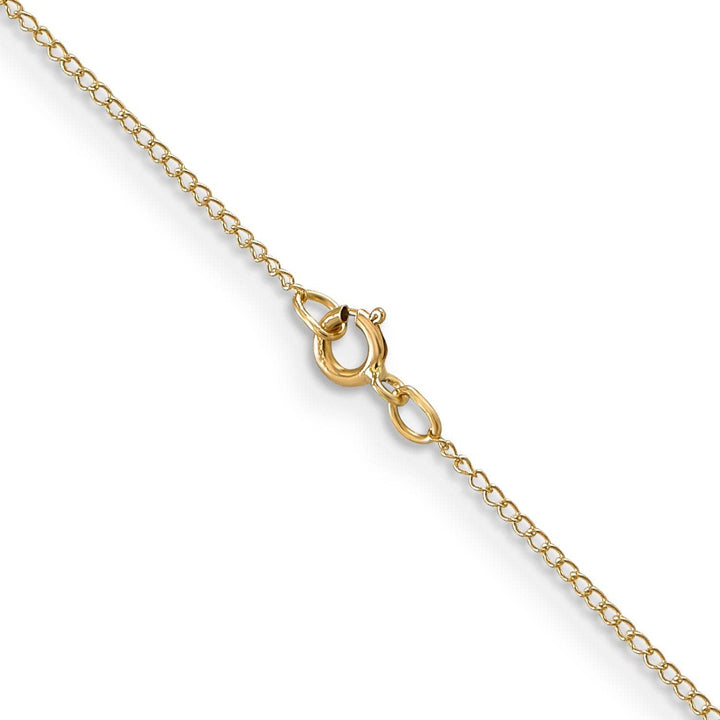 Lovely Rita's Chains 14k Yellow Gold 0.5-mm Wide Carded Solid Curb Chain