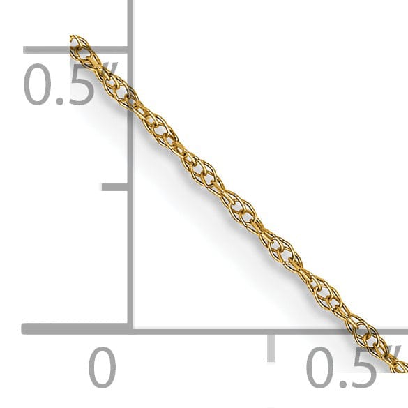 Lovely Rita's Chains 14k Yellow Gold 0.60mm Carded Cable Rope Chain