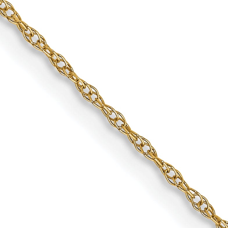 Lovely Rita's Chains 14k Yellow Gold 0.60mm Carded Cable Rope Chain