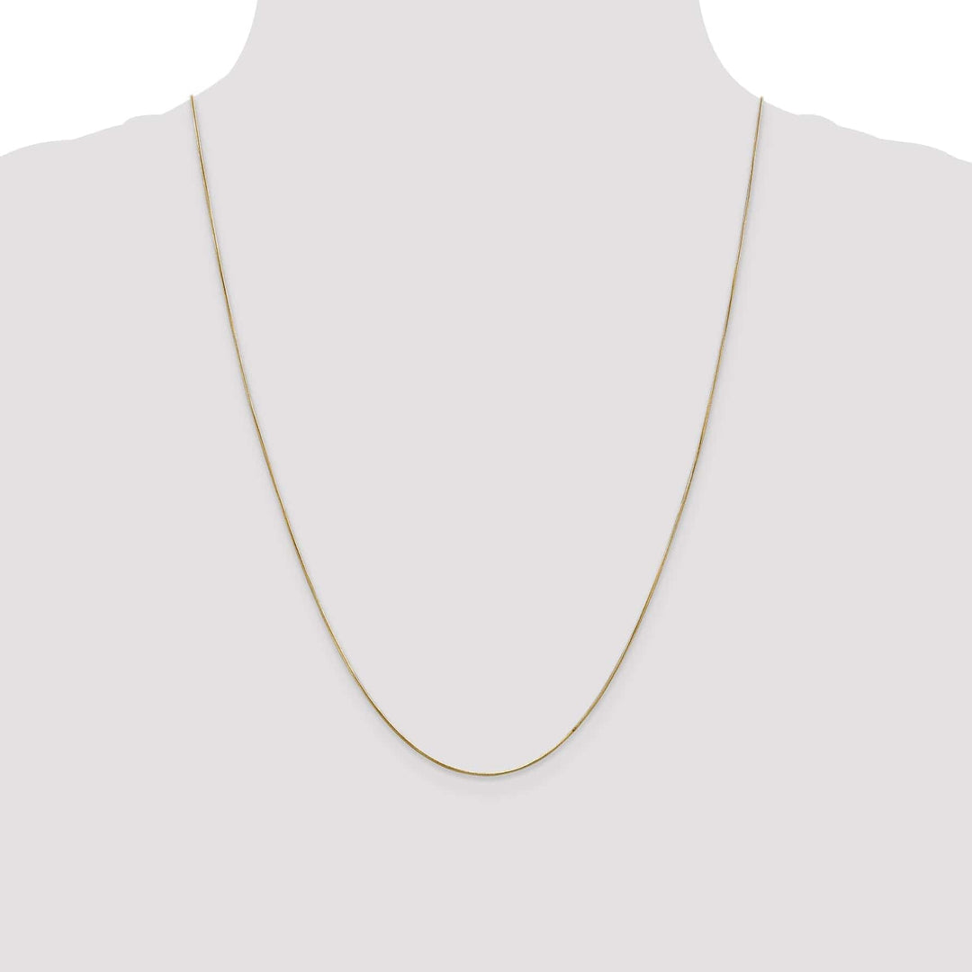 Lovely Rita's Chains 14k Yellow Gold 0.65mm Solid Round Snake Chain