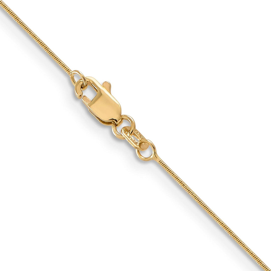Lovely Rita's Chains 14k Yellow Gold 0.65mm Solid Round Snake Chain