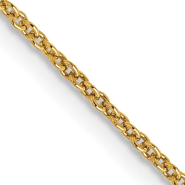 Lovely Rita's Chains 14k Yellow Gold 0.70mm Round Link Cable Chain