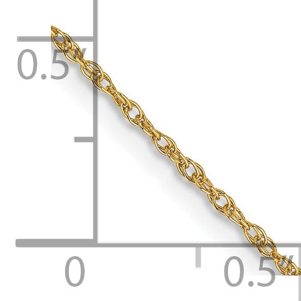 Lovely Rita's Chains 14k Yellow Gold 0.80-mm wide Light Baby Rope Chain