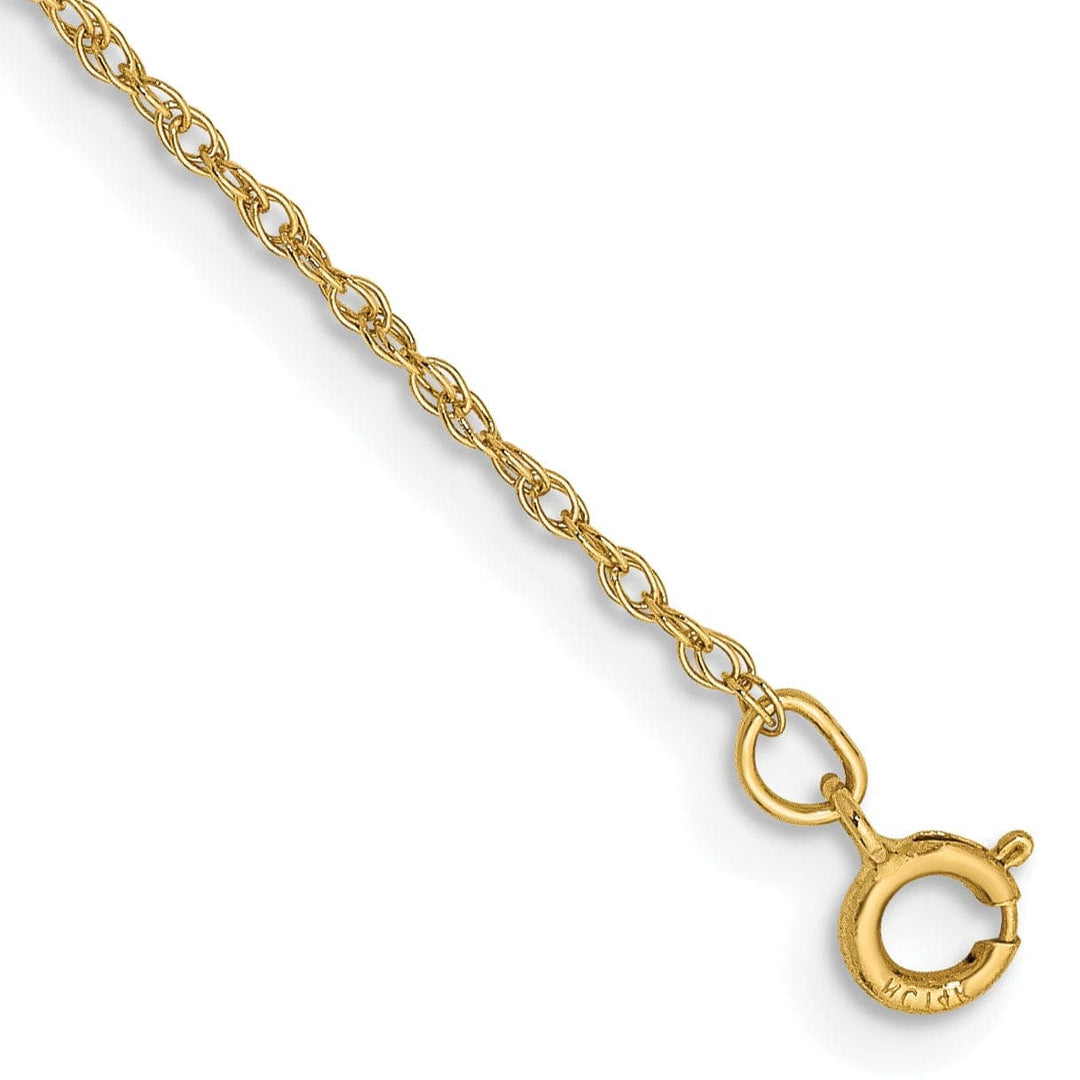 Lovely Rita's Chains 14k Yellow Gold 0.80-mm wide Light Baby Rope Chain