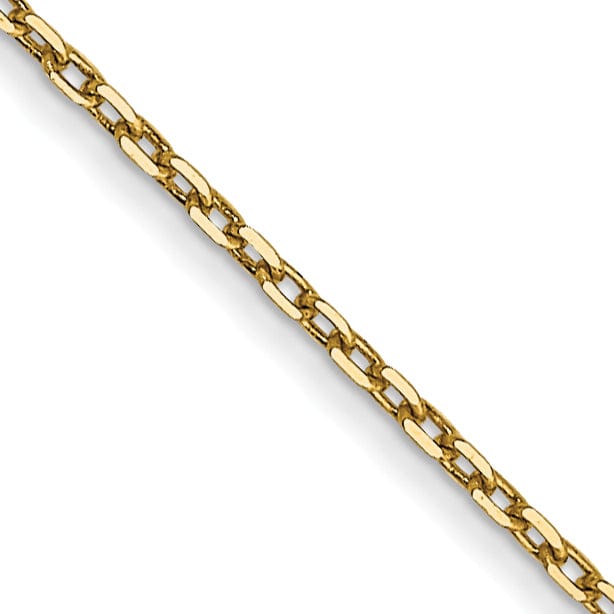 Lovely Rita's Chains 14k Yellow Gold 0.80mm Solid D.C Cable Chain