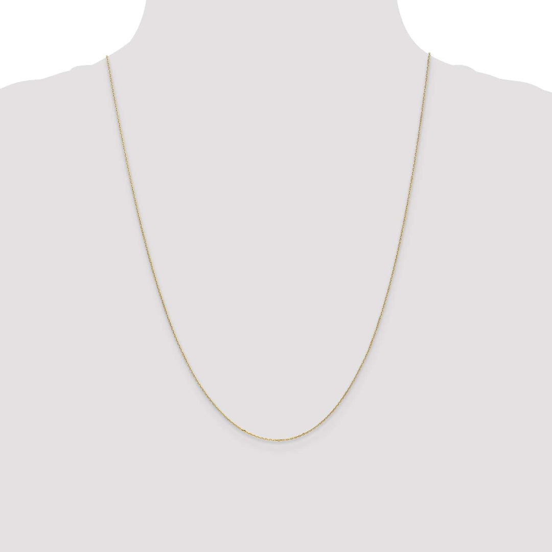Lovely Rita's Chains 14k Yellow Gold 0.80mm Solid D.C Cable Chain