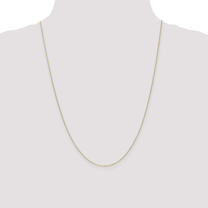 Lovely Rita's Chains 14k Yellow Gold 0.80mm Solid D.C Cable Chain