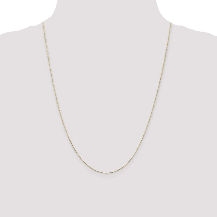 Lovely Rita's Chains 14k Yellow Gold 0.80mm wide Round Link Cable Chain