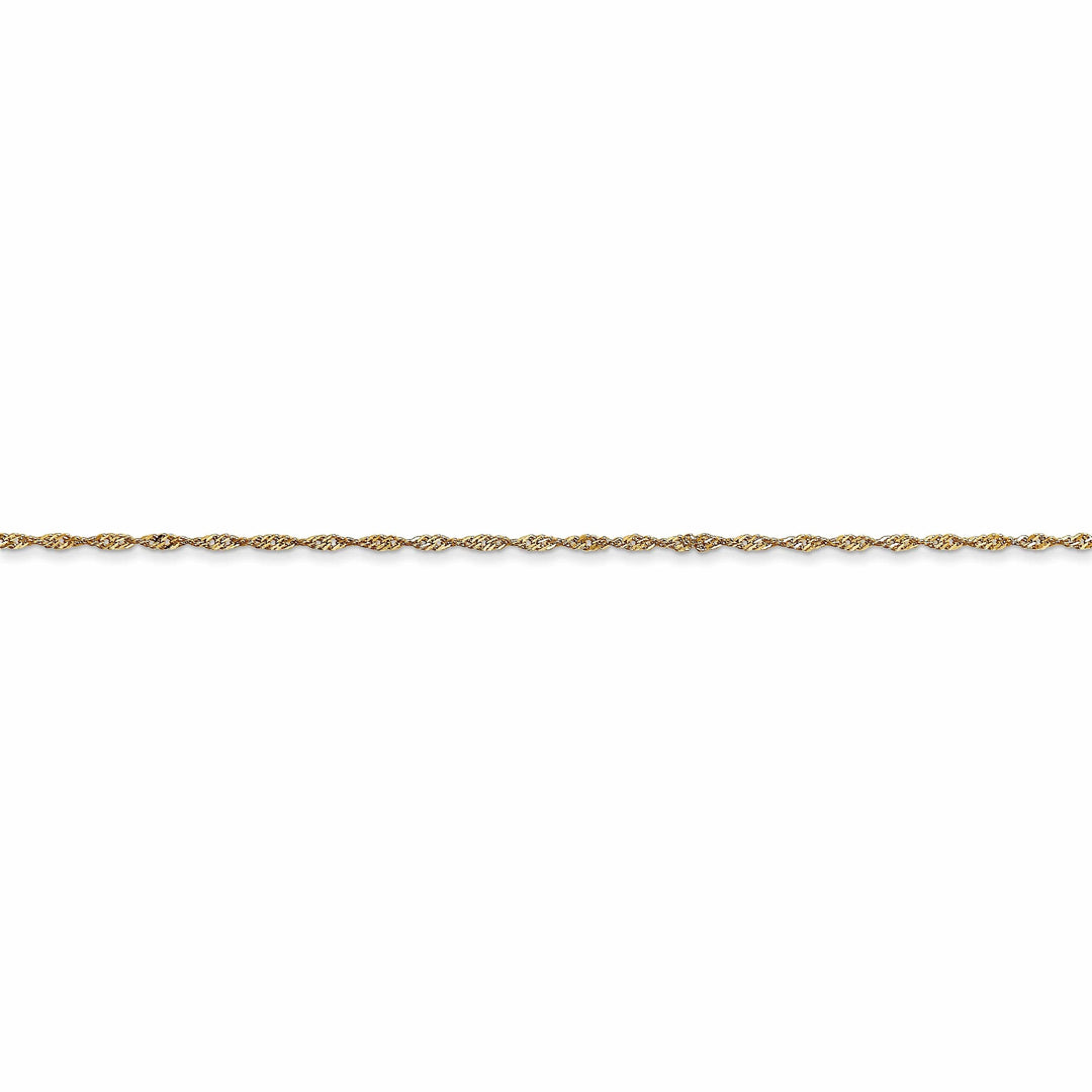 Lovely Rita's Chains 14k Yellow Gold 1.00-mm wide Singapore Carded Chain