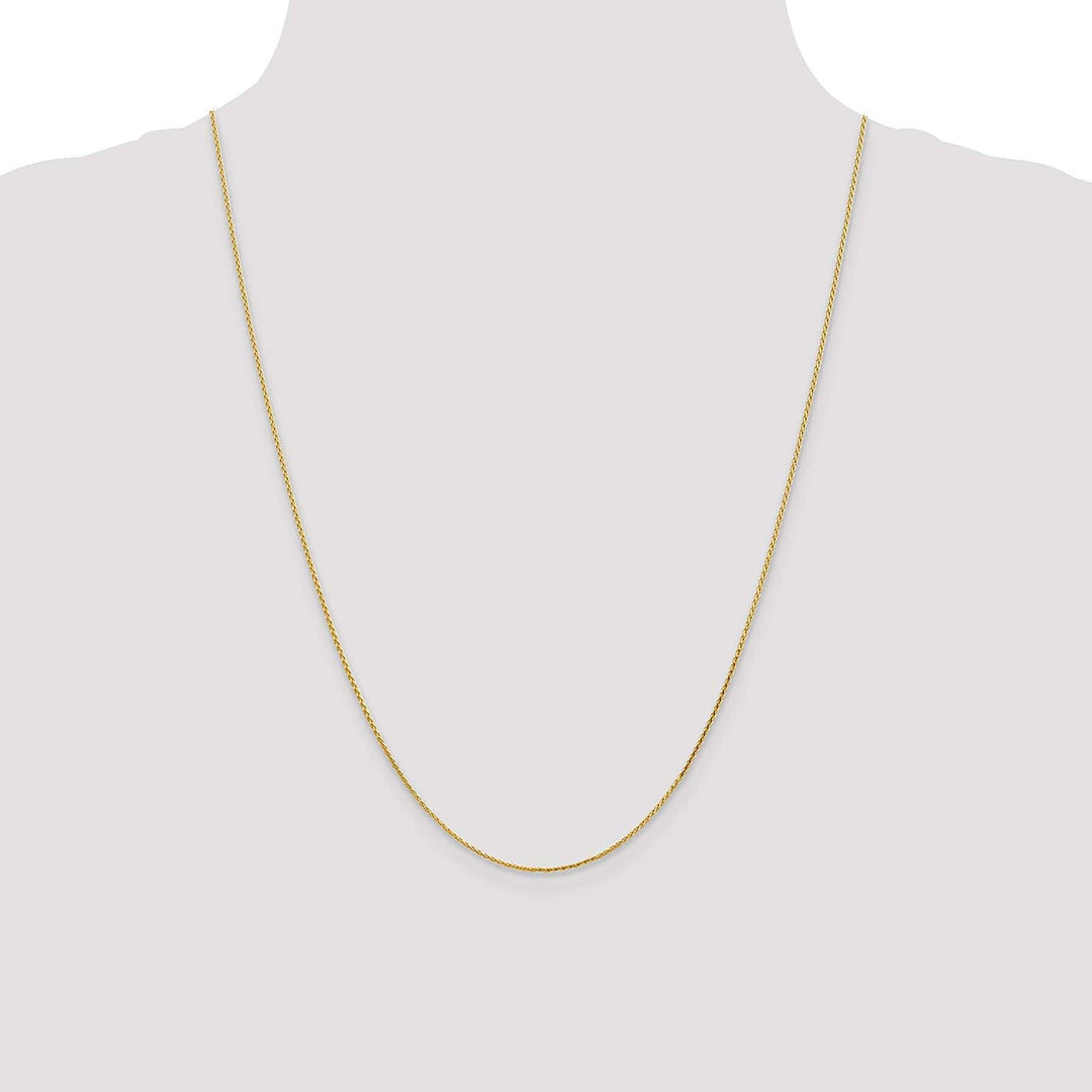 Lovely Rita's Chains 14k Yellow Gold 1.0mm Diamond Cut Wheat Chain