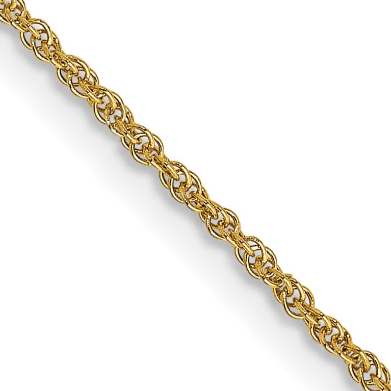Lovely Rita's Chains 14k Yellow Gold 1.10mm Baby Rope Chain