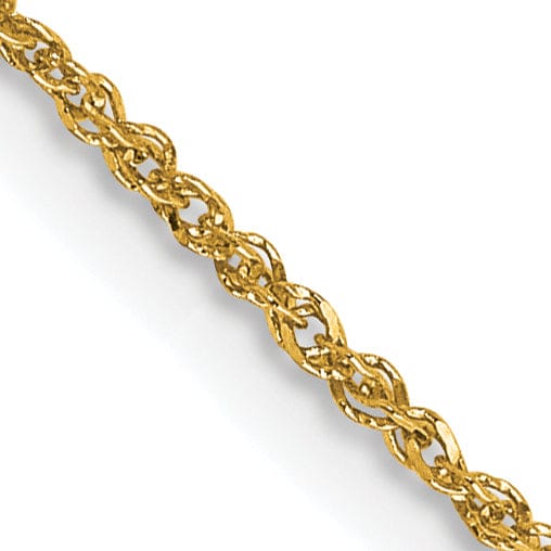 Lovely Rita's Chains 14k Yellow Gold 1.10mm Polished Ropa Chain