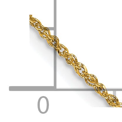 Lovely Rita's Chains 14k Yellow Gold 1.10mm Polished Ropa Chain
