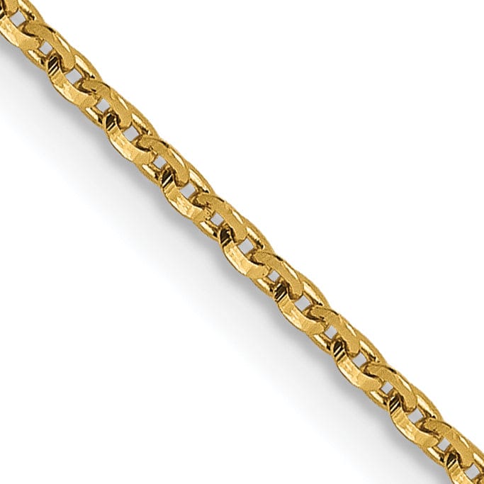 Lovely Rita's Chains 14k Yellow Gold 1.15 m DC Oval Cable Link Chain