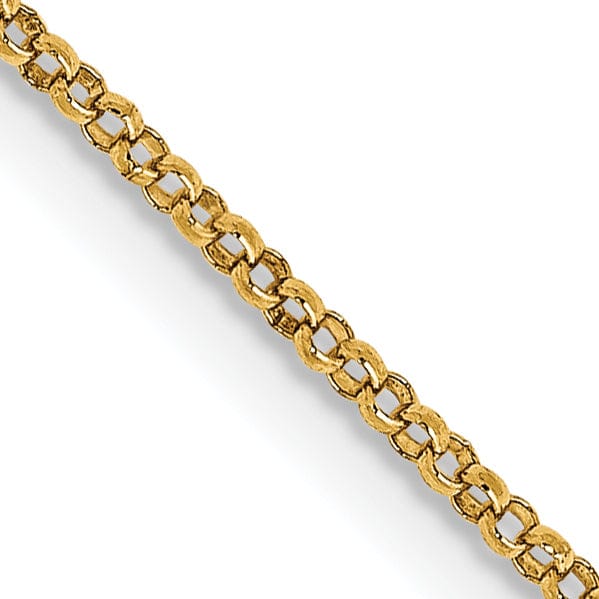 Lovely Rita's Chains 14k Yellow Gold 1.15 mm Rolo Pendant Chain