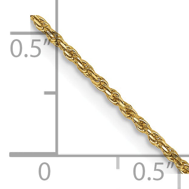 Lovely Rita's Chains 14k Yellow Gold 1.15mm Machine Made Rope Chain