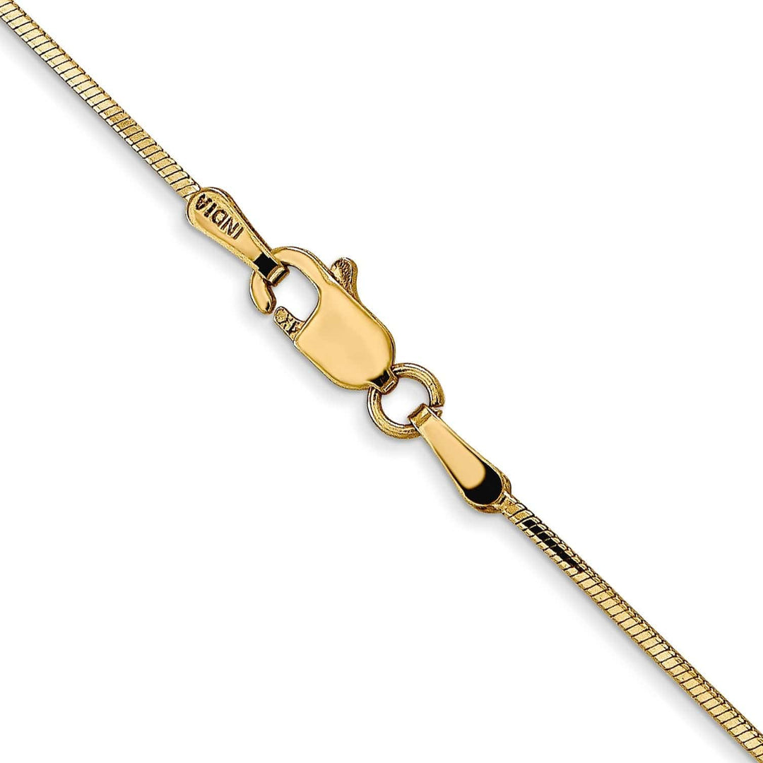 Lovely Rita's Chains 14k Yellow Gold 1.20mm Octagonal Snake Chain