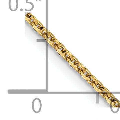 Lovely Rita's Chains 14k Yellow Gold 1.25 mm Oval Cable Link Chain