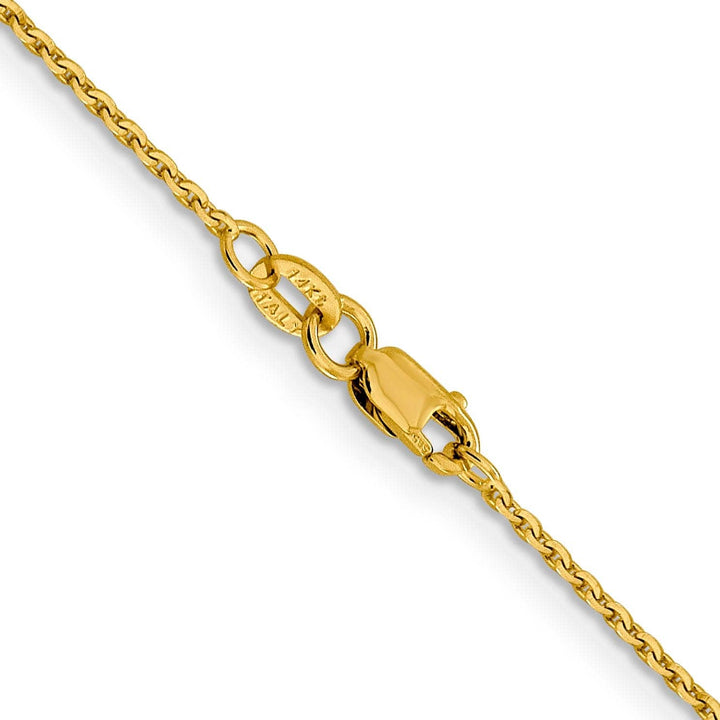 Lovely Rita's Chains 14k Yellow Gold 1.25 mm Oval Cable Link Chain