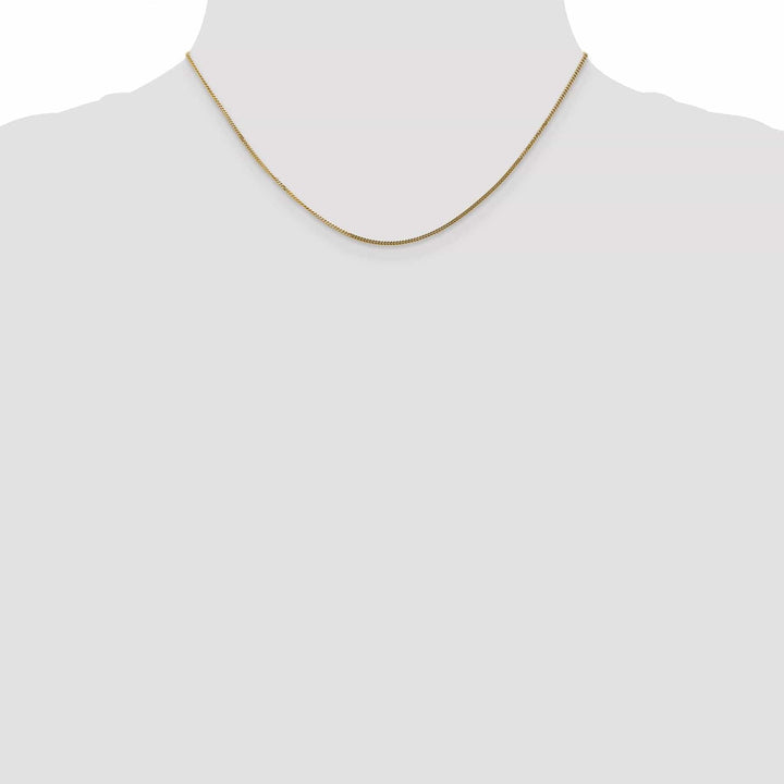 Lovely Rita's Chains 14k Yellow Gold 1.3 mm Curb Pendant Chain