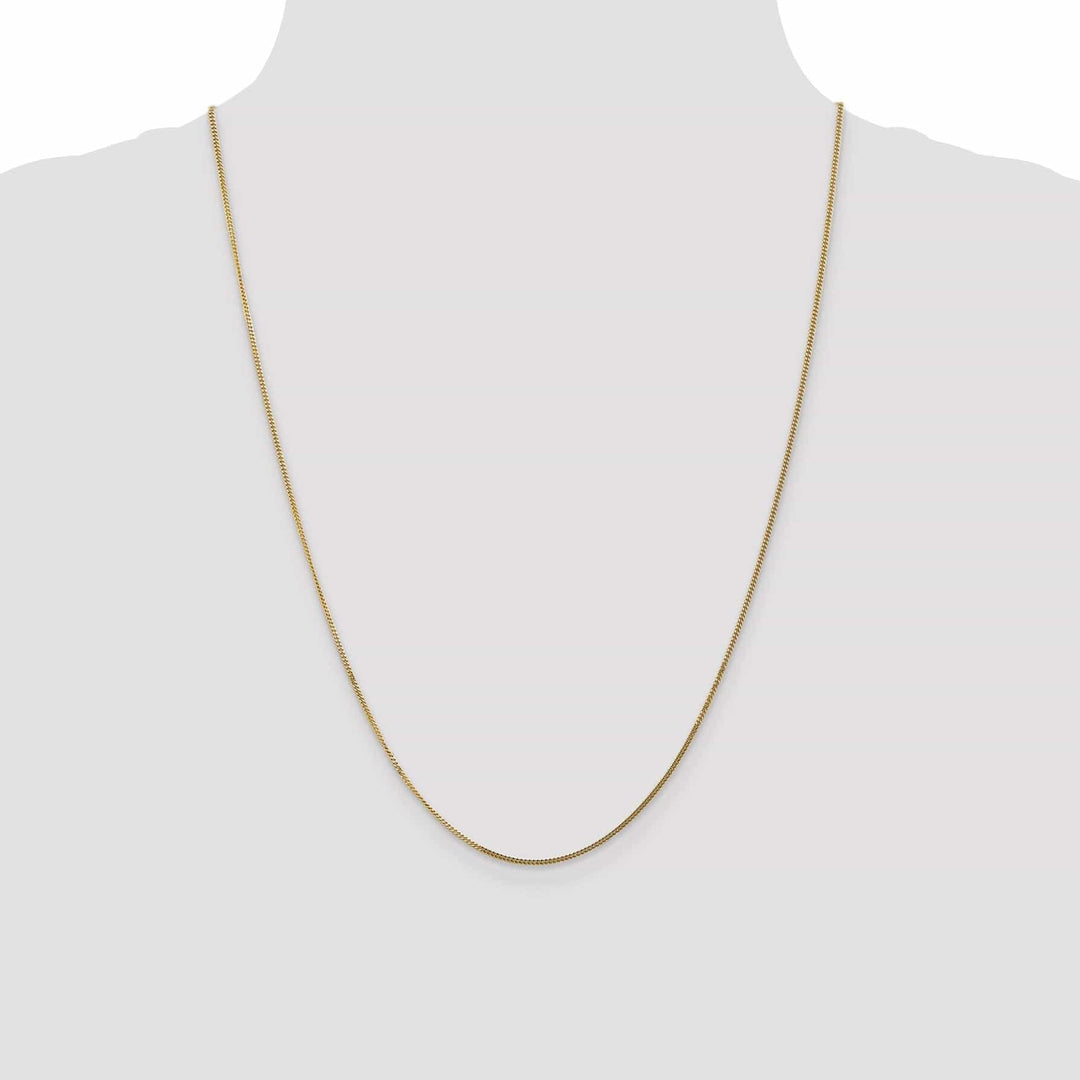 Lovely Rita's Chains 14k Yellow Gold 1.3 mm Curb Pendant Chain