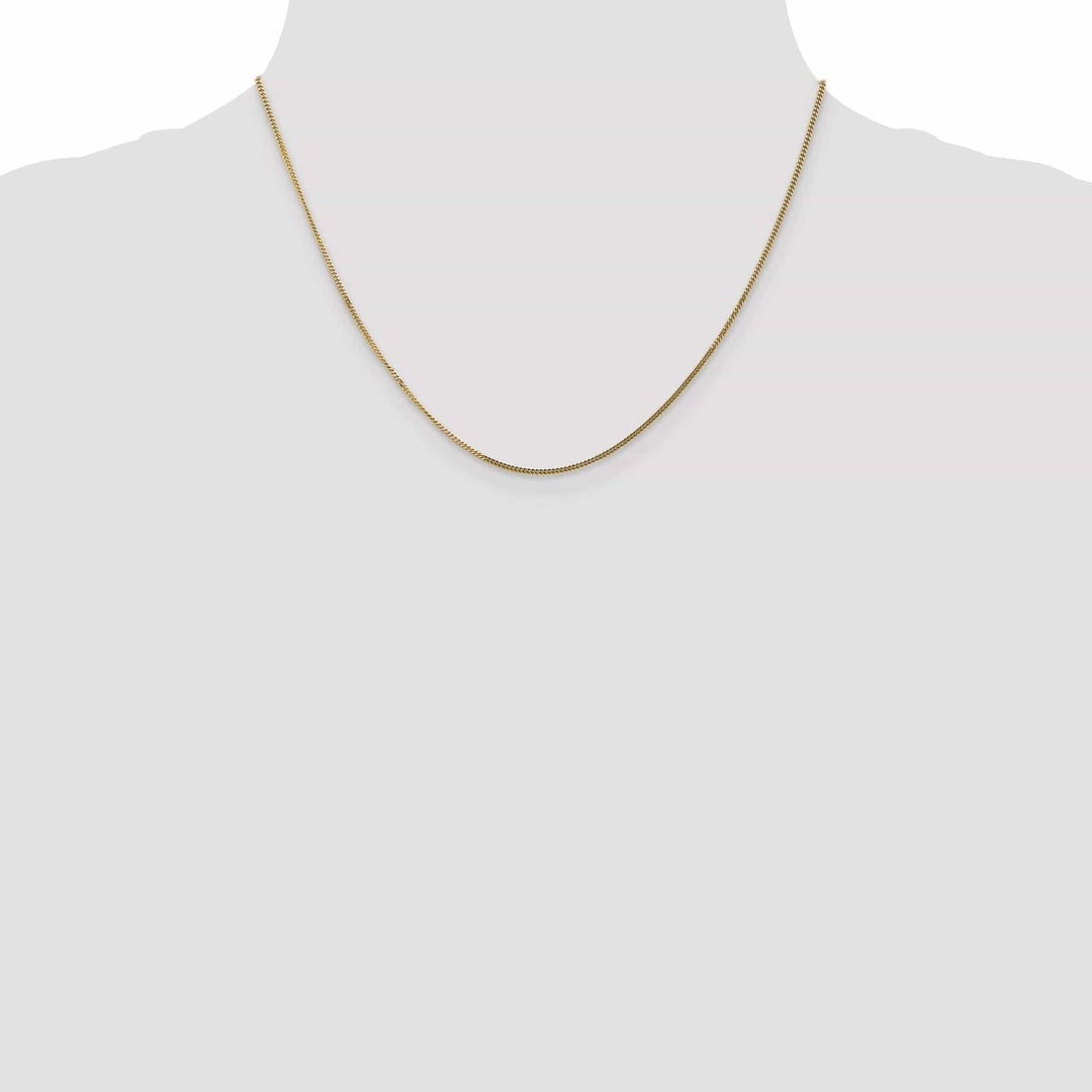 Lovely Rita's Chains 14k Yellow Gold 1.3 mm Curb Pendant Chain