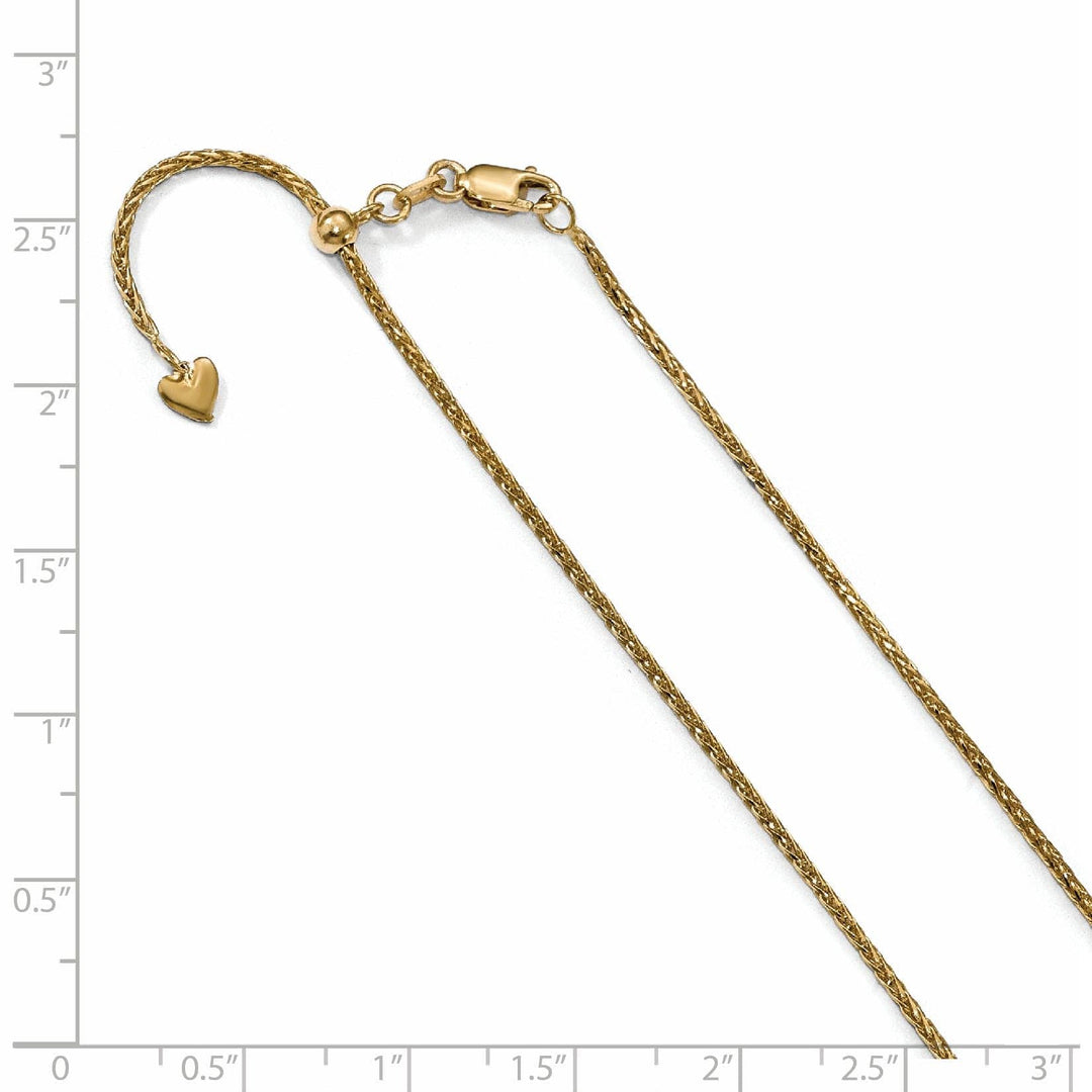 Lovely Rita's Chains 14k Yellow Gold 1.3 mm Diamond Cut Wheat Chain