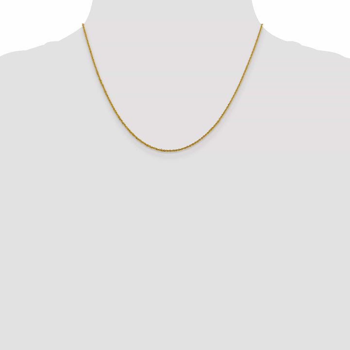 Lovely Rita's Chains 14k Yellow Gold 1.3 mm Sparkle Singapore Chain