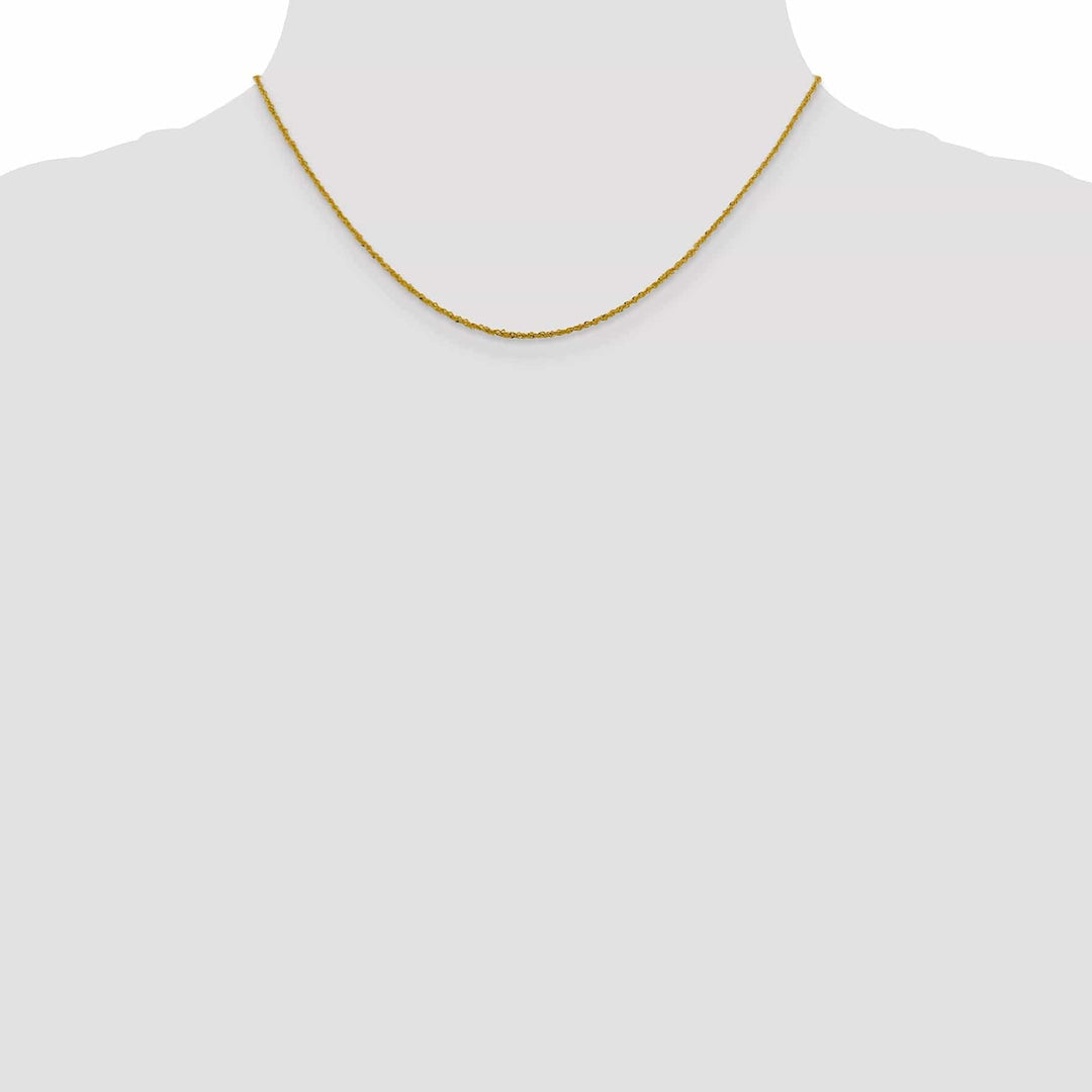 Lovely Rita's Chains 14k Yellow Gold 1.3 mm Sparkle Singapore Chain