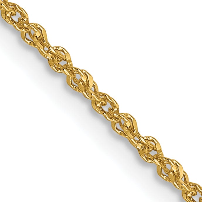 Lovely Rita's Chains 14k Yellow Gold 1.3 mm Sparkle Singapore Chain