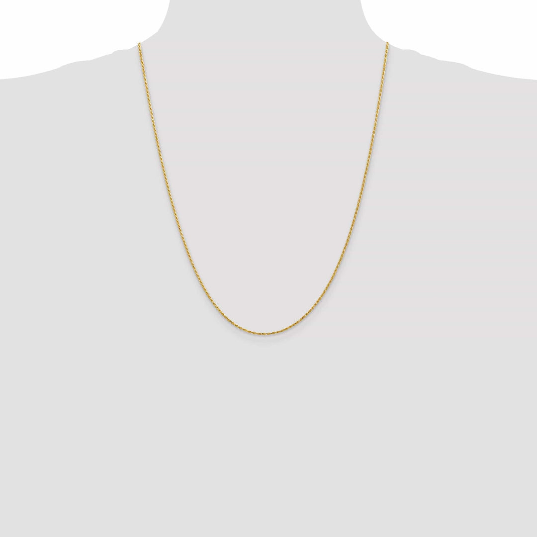 Lovely Rita's Chains 14k Yellow Gold 1.30mm Diamond Cut Rope Chain