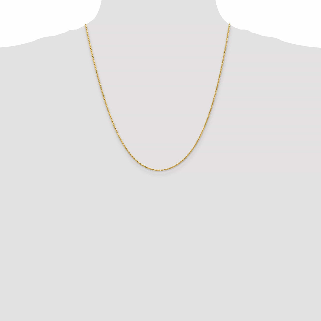 Lovely Rita's Chains 14k Yellow Gold 1.30mm Diamond Cut Rope Chain