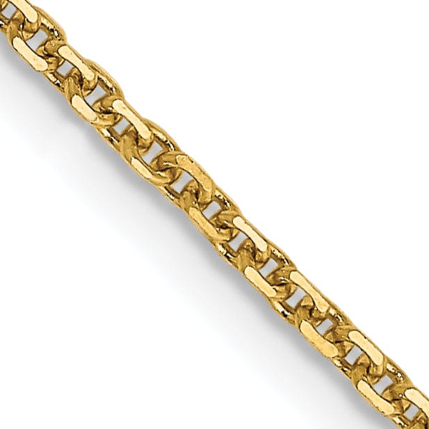 Lovely Rita's Chains 14k Yellow Gold 1.30mm Solid D.C Cable Chain