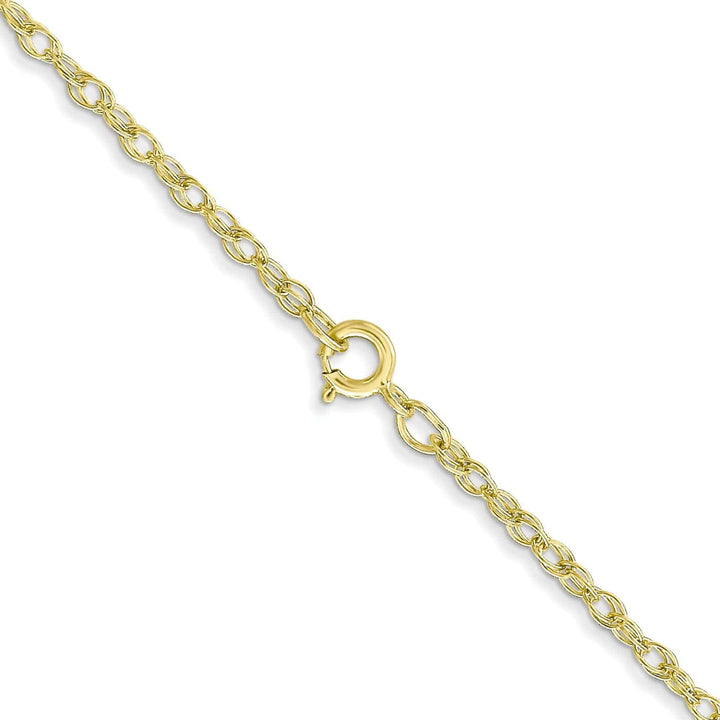 Lovely Rita's Chains 14k Yellow Gold 1.35mm Carded Cable Rope Chain