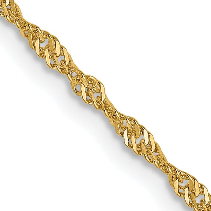 Lovely Rita's Chains 14k Yellow Gold 1.3m Singapore Chain with Lock