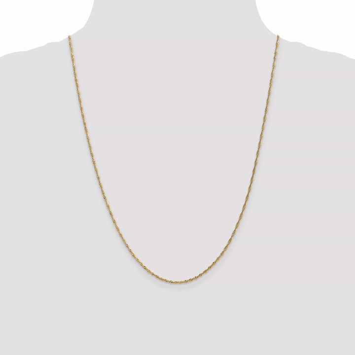 Lovely Rita's Chains 14k Yellow Gold 1.3m Singapore Chain with Lock