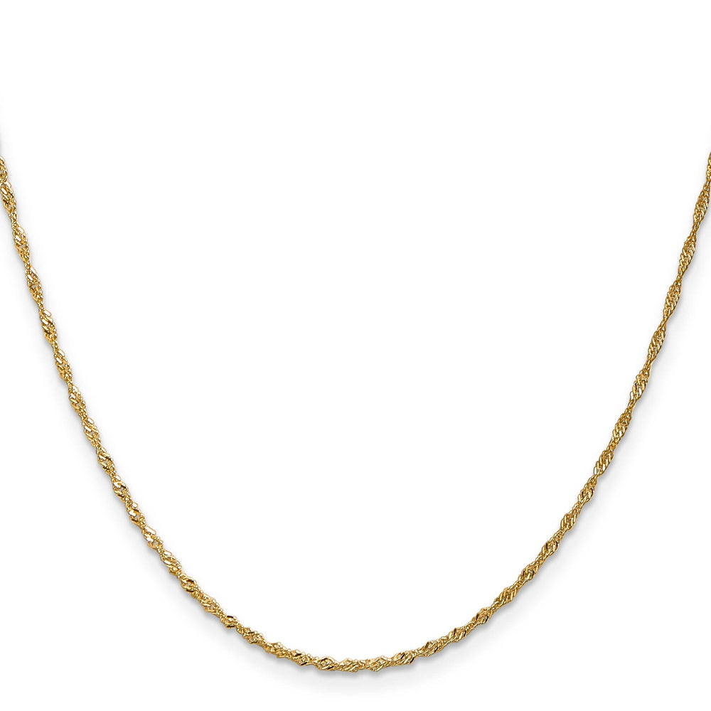 Lovely Rita's Chains 14k Yellow Gold 1.3m Singapore Chain with Lock