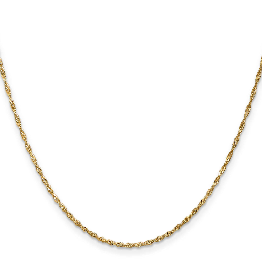 Lovely Rita's Chains 14k Yellow Gold 1.3m Singapore Chain with Lock