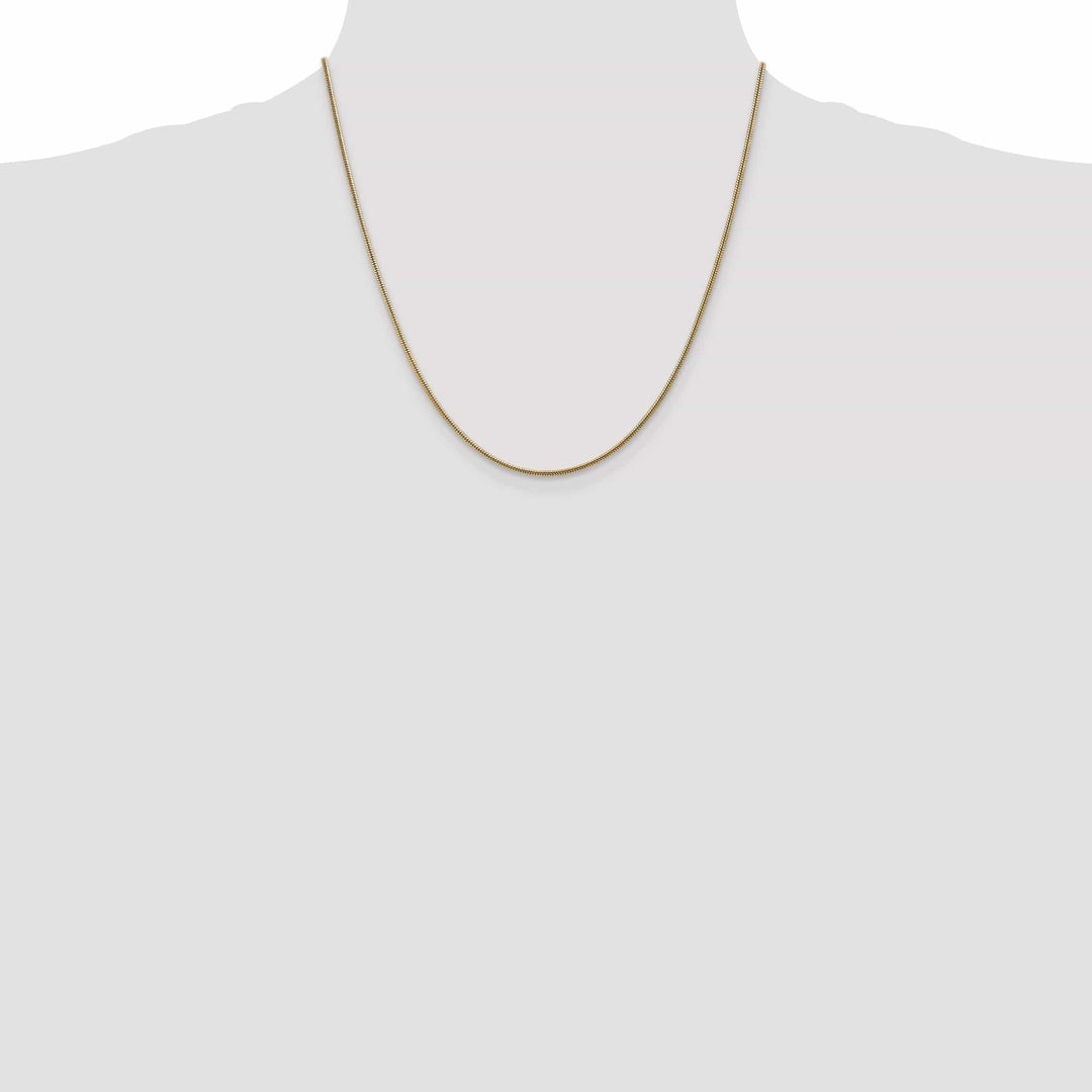 Lovely Rita's Chains 14k Yellow Gold 1.40mm Solid Round Snake Chain