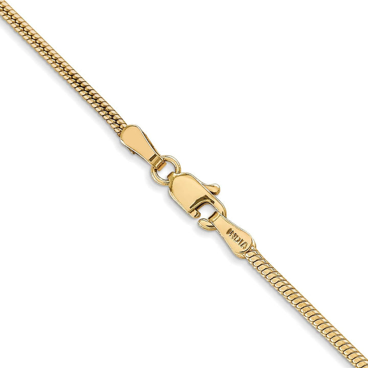 Lovely Rita's Chains 14k Yellow Gold 1.40mm Solid Round Snake Chain