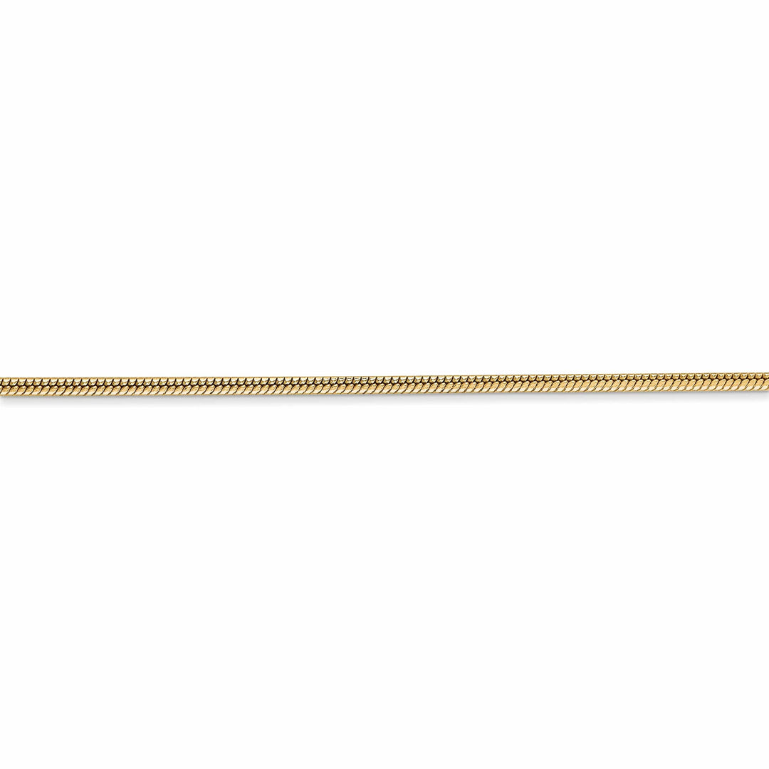 Lovely Rita's Chains 14k Yellow Gold 1.40mm Solid Round Snake Chain