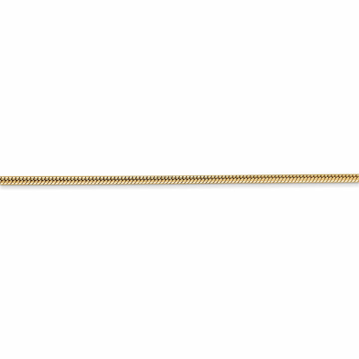 Lovely Rita's Chains 14k Yellow Gold 1.40mm Solid Round Snake Chain
