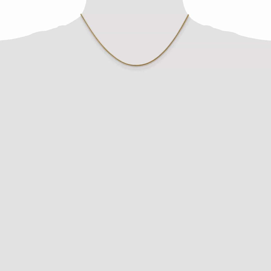 Lovely Rita's Chains 14k Yellow Gold 1.40mm Solid Round Snake Chain